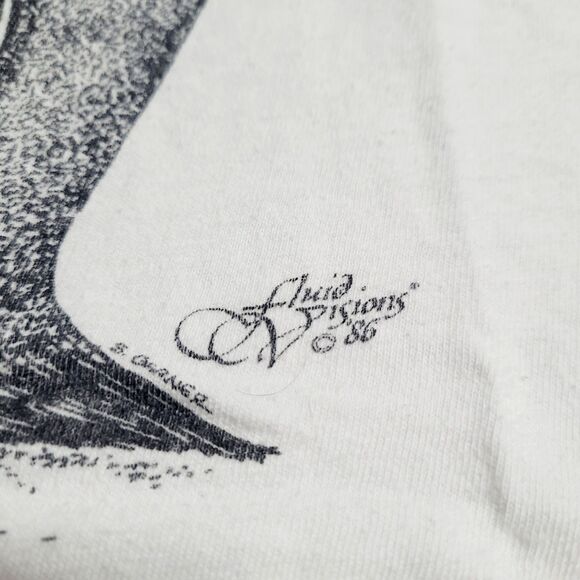 VTG 80s SEAWORLD Hugger Fluid Visions 1986 Made In The USA T Shirt Unisex - Picture 7 of 10